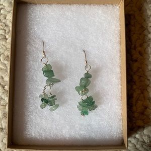 Sage green dangle earrings